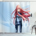 thumbnail image 1 of Ambesonne Anime Shower Curtain, Digital Futuristic Style, 69"Wx75"L, Pale Blue, 1 of 3