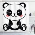 thumbnail image 1 of Ambesonne Anime Shower Curtain, Japanese Manga Art, 69"Wx84"L, Black White Grey, 1 of 3