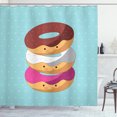 thumbnail image 1 of Ambesonne Anime Shower Curtain, Kawaii Cartoon Donuts, 69"Wx84"L, Multicolor, 1 of 3