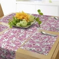 thumbnail image 1 of Ambesonne Anime Table Runner & Placemats, Rabbits Humor, Placemat 4 pcs + Runner 14"x72", White Pink, 1 of 2
