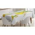 thumbnail image 1 of Ambesonne Anime Tablecloth Rectangular Table Cover, Fantasy Manga Girl, 60"x84", Yellow Lime Green Ivory, 1 of 4