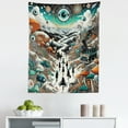 thumbnail image 1 of Ambesonne Anime Wall Hanging Tapestry, Abstract Surreal Adventure, 23"x28", Orange Teal and Sepia, 1 of 2