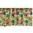 thumbnail image 1 of Ambesonne Anime Window Valance, Various Vegetables and Fruits with Kawaii Faces Healthy Food as Characters, Curtain Valance for Kitchen Bedroom Decor with Rod Pocket, 54" X 18", Multicolor, 1 of 3
