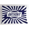 thumbnail image 1 of Ambesonne Anthony Pillow Sham, Masculine Name in Blue, 36" X 20", Navy Blue and White, 1 of 2
