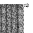 thumbnail image 1 of Ambesonne Antique Window Curtains, Lace Gothic Pattern, Each 28" W x 84" L, Grey Black, 1 of 5