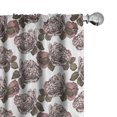 thumbnail image 1 of Ambesonne Antique Window Curtains, Sketchy Drawn Vintage Roses, Each 28" W x 84" L, Blush Dried Rose, 1 of 4