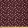 thumbnail image 1 of Ambesonne Antique Fabric by the Yard Microfiber, Laurel Wreath Flora Baroque, 10 Yards, Seal Brown and Blush, 1 of 4