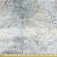 thumbnail image 1 of Ambesonne Antique Fabric by the Yard Upholstery, Nostalgic Swirls and Waves, 10 Yards, Coconut and Pale Slate Blue, 1 of 5