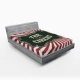 thumbnail image 1 of Ambesonne Antique Fitted Sheet, Advertisement Theme, Full Size, Emerald Cream Ruby, 1 of 3