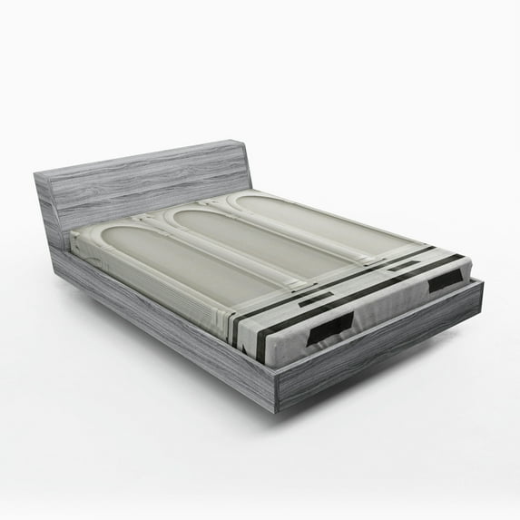 Ambesonne Antique Fitted Sheet, Classic Interior Column, Full Size, Black and White