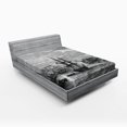 thumbnail image 1 of Ambesonne Antique Fitted Sheet, History of France Elba, Full Size, Black Grey, 1 of 2