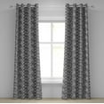 thumbnail image 1 of Ambesonne Antique Grommet Curtain, Lace Gothic Pattern, 50" x 72", Grey Black, 1 of 6