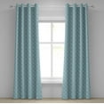 thumbnail image 1 of Ambesonne Antique Grommet Curtain, Retro Revival Curly Flower, 50" x 96", Bluegrey and White, 1 of 6