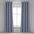 thumbnail image 1 of Ambesonne Antique Grommet Curtain, Traditional Vintage Mosaic, 50" x 84", Blue Navy Blue White, 1 of 6