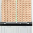thumbnail image 1 of Ambesonne Antique Kitchen Curtains, Byzantine Retro Floral, 55"x39", Cream and Burnt Orange, 1 of 2