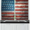 thumbnail image 1 of Ambesonne Antique Kitchen Curtains, National July, 55"x45", Blue Red White, 1 of 1
