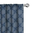 thumbnail image 1 of Ambesonne Antique Oriental 4-Panel Curtains, Blue Cultural Art, 56"x95", Night Blue White, 1 of 4