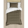 thumbnail image 1 of Ambesonne Antique Oriental Duvet Cover Sets, Circular Eastern, 2-Twin, Tan Dark Sepia, 1 of 4