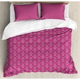 thumbnail image 1 of Ambesonne Antique Oriental Duvet Cover Sets, Pink Eastern Art, 2-Queen, Mustard Magenta, 1 of 3