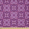 thumbnail image 1 of Ambesonne Antique Oriental Fabric by the Yard Microfiber, Boho Squares Art, 10 Yards, Dark Magenta Pale Fuchsia, 1 of 2