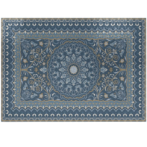 Ambesonne Antique Oriental Jigsaw Puzzle Durable Cardboard, Persian Inspire, 1000 pcs, Grey Teal Blue Grey
