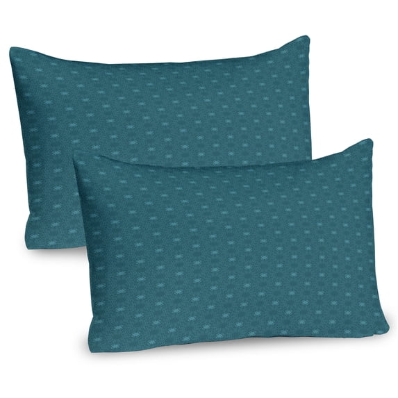 Ambesonne Antique Oriental Pillow Sham 2 Pack, Grungy Monochrome, 36"x20", Cadet Blue and Dark Teal