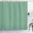 thumbnail image 1 of Ambesonne Antique Oriental Shower Curtain, Eastern Leaves, 69"Wx75"L, Jade Green and White, 1 of 5