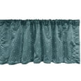 thumbnail image 1 of Ambesonne Antique Oriental Window Valance, Dark Floral Art, 54" X 12", Cadet Blue Dark Teal, 1 of 3