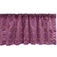 thumbnail image 1 of Ambesonne Antique Oriental Window Valance, Rhythmic Vibrantly Arranged Flowers Print, Curtain Valance for Kitchen Bedroom Decor with Rod Pocket, 54" X 18", Magenta Lilac, 1 of 2