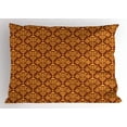thumbnail image 1 of Ambesonne Antique Pillow Sham, Vintage Damask Tile, 26" X 20", Brown Pale Orange, 1 of 2