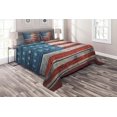 thumbnail image 1 of Ambesonne Antique Quilted Coverlet 3 Pcs, National July, Queen Size, Blue Red White, 1 of 2