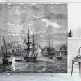 thumbnail image 1 of Ambesonne Antique Shower Curtain, History of France Elba, 69"Wx84"L, Black Grey, 1 of 3