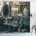 thumbnail image 1 of Ambesonne Antique Shower Curtain, Old Store Gramophone, 69"Wx70"L, Sepia, 1 of 5