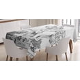 thumbnail image 1 of Ambesonne Antique Tablecloth Rectangular Table Cover, France, 60"x90", Black White, 1 of 4