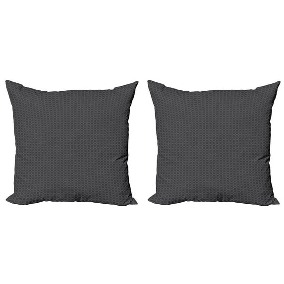 Ambesonne Antique Throw Pillow Cover 2 Pack, Creative Vintage Trellis, 24", Grey and Dark Grey