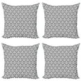 thumbnail image 1 of Ambesonne Antique Throw Pillow Cover 4 Pack, Classic Baroque Swirls Art, 18", Charcoal Grey and White, 1 of 2