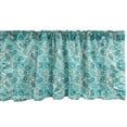 thumbnail image 1 of Ambesonne Antique Valance Pack of 2, Paisley Blue Flowers, 42"X12", Aqua Teal, 1 of 3