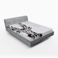 thumbnail image 1 of Ambesonne Antlers Fitted Sheet, Tribal Deer Shadow Art, Queen Size, Pale Grey Black, 1 of 2