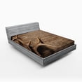 thumbnail image 1 of Ambesonne Antlers Fitted Sheet, Wooden Deer Rustic Antler, Full Size, Umber, 1 of 3