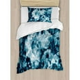 thumbnail image 1 of Ambesonne Apartment Antique Marble Stone with Blurry Distressed Motley Fractal Effects Illustration Duvet Cover Set, 1 of 3