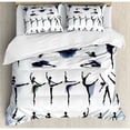 thumbnail image 1 of Ambesonne Apartment Female Ballet Dancers Silhouettes Illustration Artistic Design Print Duvet Cover Set, 1 of 3