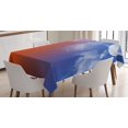 thumbnail image 1 of Ambesonne Apartment Tablecloth Rectangular Table Cover, Galaxy Sun Clouds, 60"x90", Orange Blue, 1 of 4