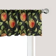 thumbnail image 1 of Ambesonne Apple Window Valance, Hand Drawn Detailed Illustration of Branches of Apple Trees with Fruits, Curtain Valance for Kitchen Bedroom Decor with Rod Pocket, 54" X 18", Fern Green Red Black, 1 of 3
