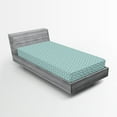 thumbnail image 1 of Ambesonne Aqua Fitted Sheet, Curvy Lines Bubbles Sea, Twin XL Size, Sky Blue White, 1 of 2