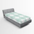 thumbnail image 1 of Ambesonne Aqua Fitted Sheet, Line Stripes Bold and Thin, Twin XL Size, Seafoam White, 1 of 3