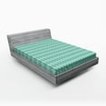 thumbnail image 1 of Ambesonne Aqua Fitted Sheet, Rectangular Geometric Tile, Full Size, Turquoise and Pale Blue, 1 of 3