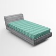 thumbnail image 1 of Ambesonne Aqua Fitted Sheet, Rectangular Geometric Tile, Twin Size, Turquoise and Pale Blue, 1 of 2