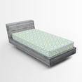 thumbnail image 1 of Ambesonne Aqua Fitted Sheet, Retro Circles Inner Dots, Twin XL Size, Pale Blue Seafoam, 1 of 3