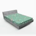 thumbnail image 1 of Ambesonne Aqua Fitted Sheet, Sketch Circles and Hearts, Queen Size, Seafoam Orange White, 1 of 2