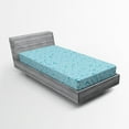 thumbnail image 1 of Ambesonne Aqua Fitted Sheet, Water Drops Oceanic Naval, Twin Size, Pale Blue, 1 of 2